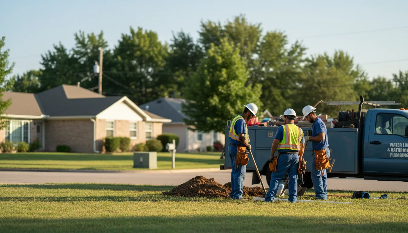 Residential water line and bathroom plumbing service in Farwell, NE